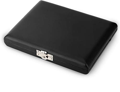 GZD Saxophon- und Klarinettenblätter-Aufbewahrungsbox aus Holz, Schwarz, 6-teilig mit Schlitzen, Modern, C, Tasche