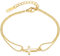 Caimeytie Bracelet Croix Femme et Fille Acier Inoxydable Plaqué Or
