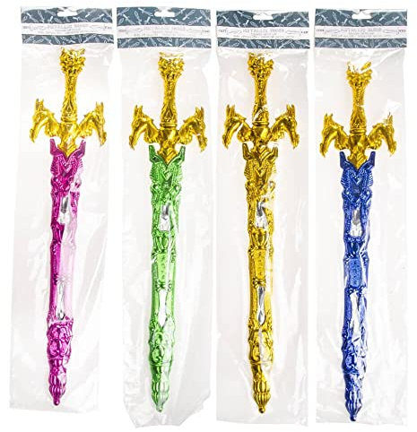 BEMIRO Pinkes Ritterschwert für Mädchen Fasching - ca. 54 cm, Ritterschwert, Schwert Kinder