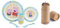 Peppa George Geschirr-Set mit Cartoon-Charakteren, 5-teilig, Teller, Schüssel, Tasse und Besteck, BPA-frei, mikrowellengeeignet, inkl. 12-teiliges Bleistift-Set in halber Größe (Peppa)