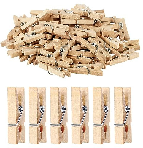 Mollettine Legno,Mollette In Legno,Mini Mollette Legno,120 Pezzi Piccole Mollette Legno,Piccole Mollette Foto,Mollettine Foto,Mollette Legno Decorative,Piccola Clip Di Legno,Mollettine Legno Piccole