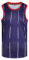 Pullonsy Herren Blank Basketball Trikots Mesh Athletic Sport Shirts Plain Performance Team Uniformen, Weiß/Blau gestreift-navy Jersey, XX-Large