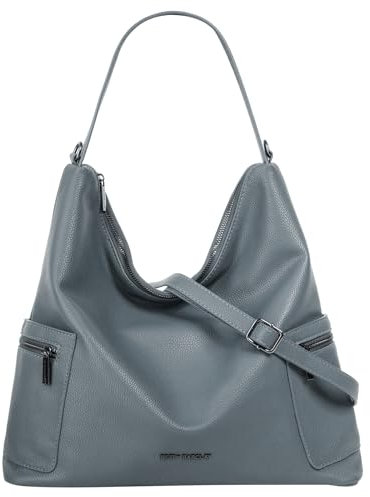 Betty Barclay Umhängetasche Kunstfaser Damen | City Bag, Geräumige Tasche mit modernem Design, Metallelementen & Smartphone Organizer, vielseitige Fächereinteilung blau | 022010
