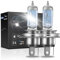 Briteye H4 Halogen Lampen 4300K Gelblich Weißes Licht 12V 55W/60W Scheinwerferlampe mit E Prüfzeichen (2 Stücke)