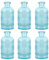 BIMUYI Flowers Vases, Glass Bud Decorative Vases, Vintage Glass Bottle, Pack of 6 (Blue)