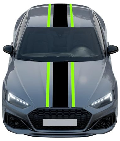 Kiwistar Viperstreifen Rennstreifen Zierstreifen – personalisierbare Streifen Sets - Auto Aufkleber Rally Tuning Dekor Autoaufkleber Sticker - Streifen-Kit Fahrzeugfolierung Decal - 3 Streifen