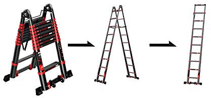 SnamicE Mini Extender Scale, foldable, portable, multifunctional herringbone ladder made of aluminum alloy, ascending ladder site, ascending ladder, folding ladder
