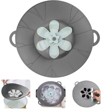 MUNSKT Spill Stopper Silicone Lid Cover Overflow Stopper Lid Cover For Pans Pots Boiling Kitchen Safeguard Multi-Function Environmental Utility Kitchen Tool,Hob Hero Silicone Pan Lid Must Have Ideas