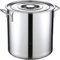 Stockpots - Olla grande profesional de acero inoxidable con tapa, olla de inducción pulida con espejo, adecuada para varias fuentes de calor, 30 x 30 cm (18 L)