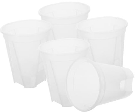 FUNOMOCYA Fioriere Autoirriganti 5 Pezzi Vasi Da Fiori in Plastica Per Piante Da Contenitore Per Piante Domestiche Irrigazione Automatica