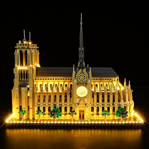 MENZAVA Licht-Set Kompatibel Mit 21061 Notre-Dame de Paris Architecture - Led-Beleuchtungsset Für Bausteinen Modell - Modell Set Nicht Enthalten