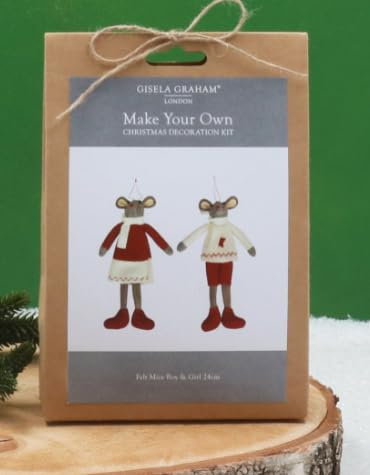 Gisela Graham Felt Kit - Make Your Own Christmas Dressed Mouse Decorations