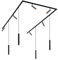 QAZQA - Modern Modernes Schienensystem Komplettset I Spotlight I Deckenspot I Deckenstrahler I Strahler mit 6 Spot I Spotlight I Deckenspot I Deckenstrahler I Strahler I Lampe I Leuchten und 4 Pendell