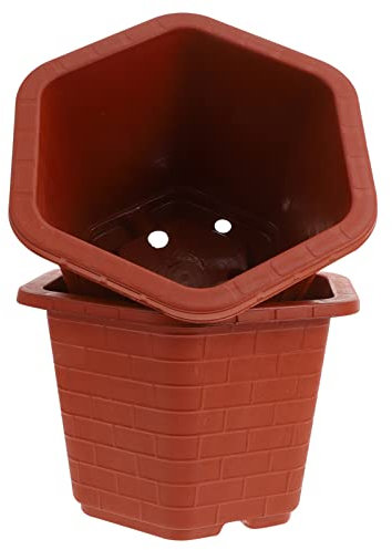 Sosoport 2 Pots De Fleurs en Plastique avec Drainage pour Maniques Décoration Dintérieur