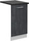 Vicco Geschirrspülblende R-Line, Geschirrspüler Fronttür, Schwarz Beton, 45 cm, AP Anthrazit
