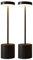 CATAVANA-Lot de 2 Lampes de Table sans Fil - Rechargeables LED pour Intérieur/Extérieur - Cable USB-C - Lampe Tactile avec Variateur - Design en Métal - Marque Française - Noir