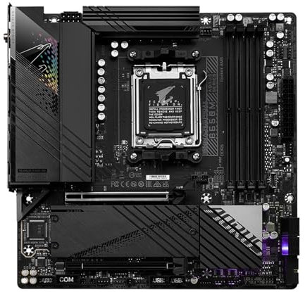 QWEOWW Scheda Madre Fit for GIGABYTE B650M AORUS PRO AX AM5 AMD Ryzen Serie 7000 Processori 128 GB DDR5 Wi-Fi 6E 20 GB/s USB-C