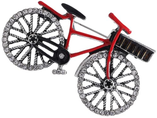 minkissy Metallbrosche Fahrrad Anstecker Kreative Strass Brosche für Damen Retro Kleidungszubehör Langlebig und Anstecker für Fahrradsportfans