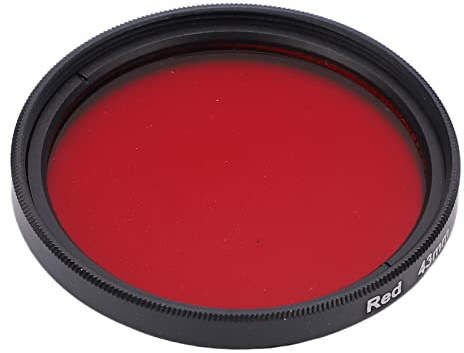 ROTER Filter HOCHWERTIGES OPTISCHES Glas WASSERDICHT FÜR KAMERAS Fotografie VON HERBSTBLÄTTERN SONNENUNTERGÄNGEN UND LANDSCHAFTEN (43 mm)
