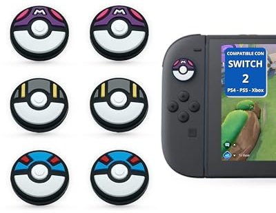 UtmostXP Agarres para el Pulgar compatibles con Nintendo Switch 2, Protector de Joystick, Tapas para Pulgar para Nintendo Switch 2, Thumb Grips para Switch 2, PS 4, PS5, Xbox (Poke)
