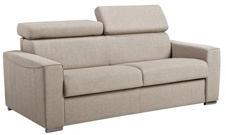 Vente-unique - Schlafsofa 3 Vizir - Polyester - beige
