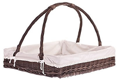 e-wicker24 Alles aus Weide wengegraues vassoio, vassoio di vimini, Vassoio in Vimini, Vassoio, vassoio di vimini rettangolare, Vassoio, Cesto di animale