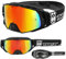 TWO-X Cross-Brille - Motocross-Brille mit verspiegeltem Iridium Glas - Motorrad-Brille - Enduro & Downhill - Schutz-Brille - Modell Rocket - Schwarz