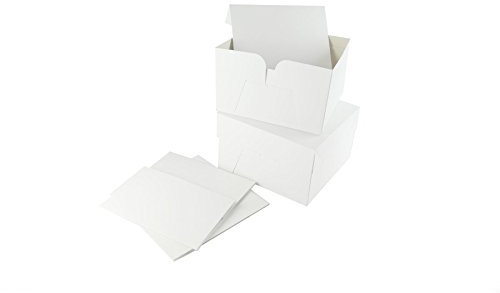 10 x 10 x 6 Deep White G Style Cake Box with Removable Lid (Pack of 10)