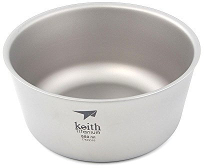 Keith 550ml Titanium Bowl Camping Bowl Outdoor Bowl (Ti5322)