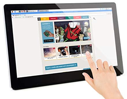 Waveshare 11.6inch HDMI LCD (H) IPS Display with Case 1920x1080 Resolution Capacitive Touch Screen with Toughened Glass Cover Supports Multi Systems and Mini-PCs Raspberry Pi BB Black