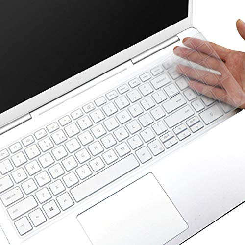 MUBUY Ultra Thin Keyboard Cover Fit for Compatible with 15.6 Dell Inspiron 15 5000 5584,15.6 Dell Inspiron 15 7000 7590 7591 Laptop,Dell Vostro 15 7590 Laptop US Layout-Clear