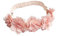 Fascia neonata capelli bambina rosa fiocchetti rose battesimo elegante accessorio regalo originale cerimonia bellezza