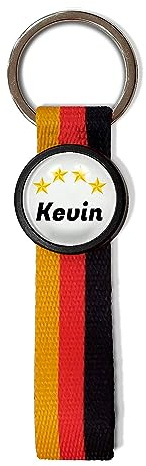 LolaPix Personalisiertes Deutschland keychain mit Namen. Textilschlüsselbund mit Flagge. Personalisiertes Geschenk. Verschiedene Designs