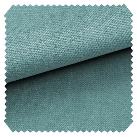 novely® Passau | 1 lfm | samtig weicher Chenille Möbelstoff in 26 Farben | Polsterstoff (26 Mint Blau)