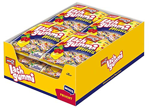 nimm2 Lachgummi minis (12 x 210g) / Fruchtgummi mit Fruchtsaft & Vitaminen