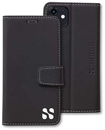 SafeSleeve EMF Schutzhülle für iPhone 12 und iPhone 12 Pro, RFID, EMF-Blockierung, Schwarz