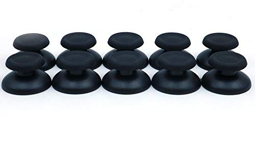 DollaTek 10 Piezas ABS Joystick Mushroom Head Stick analógico para PS4 - Negro