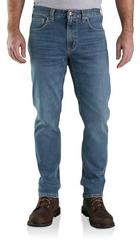 Carhartt Rugged Flex Relaxed Fit Low Rise 5-Pocket Tapered Jean, Arcadia, W33/L34