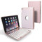 CHSTLS Keyboard Case for Apple iPad Mini 4 / Mini 5, Portable 7 Color Backlit Aluminum Clamshell Keyboard Cover with Auto Sleep/Wake for iPad Mini 4th Gen 2015 / iPad Mini 5th Gen 2019 - Rose Gold