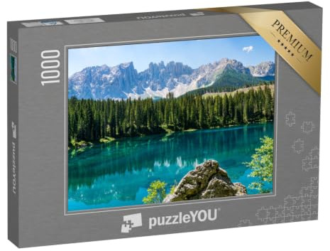 puzzleYOU: Puzzle 1000 Teile „Lago di Carezza, Provinz Bozen, Südtirol“ – aus der Puzzle-Kollektion Dolomiten