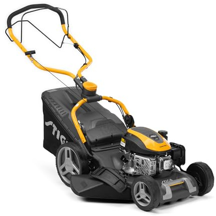 STIGA Combi 748 S Benzin-Rasenmäher, selbstfahrend, 46 cm verzinktes Stahlmähwerk, 139 CCM Motor, 60 L Grasauffangbehälter, 4 in 1 Mähsystem, Verstellbarer Handgriff (Fulcrum)