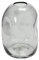 Bloomingville Glasvase mit Einkerbungen Vase, Glas, blau, 7 L x 7 W x 10 H