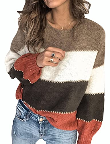 heekpek Jersey Mujer Invierno Punto Cuello Redondo Suéter