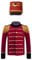 Agoky Jungen Nußknacker Prinz Jacke und Hut Kinder Zirkusdirektor Cosplay Kostüm Weihnachten Fasching Karneval Outfits Rot B 146-152