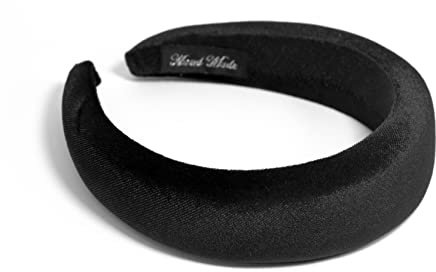 Velvet Padded Headbands for Women – Wide 4.2cm Hair Accessories for Women & Girls, Non-Pinching, Comfortable Fit (Black)
