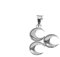 925 Sterling Silber Anhänger Üc Hilal Bozkurt 3 Mond Heulender Wolf Türkei/Unisex / 18546