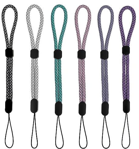 Amaxiu 6 Stück Handschlaufe, Verstellbare Kurze Handhandschlaufe Lanyard Handgelenkschlaufe Universalschlaufe Für Kamera Schlüsselbund Schlüssel Geldbörse Usb Stick(Stil B)