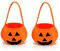 CHUANGOU 2 Stück Halloween Tasche für Süßigkeiten, Halloween Tasche Kinder, Halloween Korb für Süßigkeiten, für Halloween Süßigkeiten Halloween Party Deko