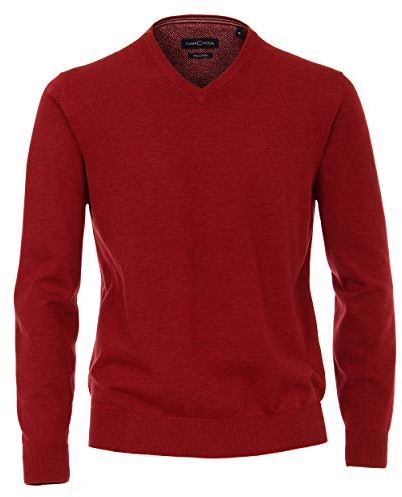 CASAMODA Herren Pullover mit V-Ausschnitt unifarben Elastischer Bund