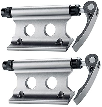 2PCS Bicycle Fork Mount, Aluminium Alloy Bike Fork Fixing Clip Quick Release Fork Mount Mountain Bike Transportation Racks for Car Roof, Truck Bed, Trailer